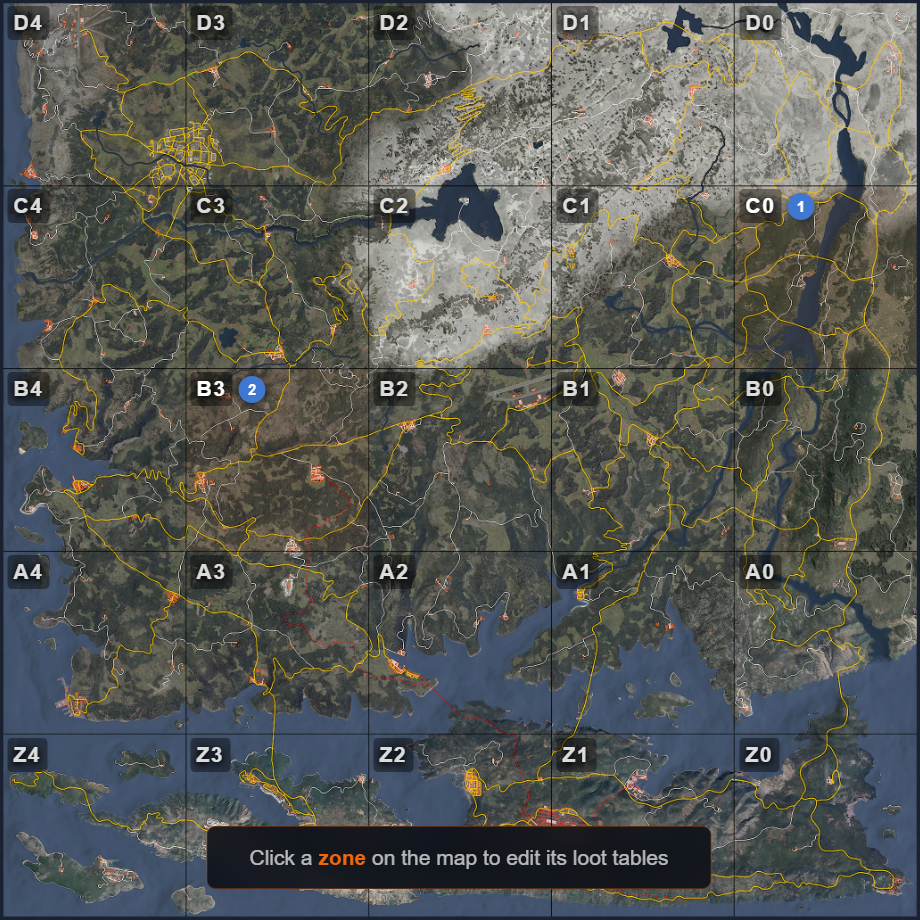Loot zone map